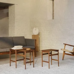 Table basse gigogne en noyer 52x48x34cm CH004 - Carl Hansen & Søn