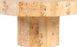 Table basse hexagonale en placage de loupe mappa 76x42cm Baka - Versmissen