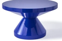 Table basse laquée bleu foncé Zig Zag - Pols Potten