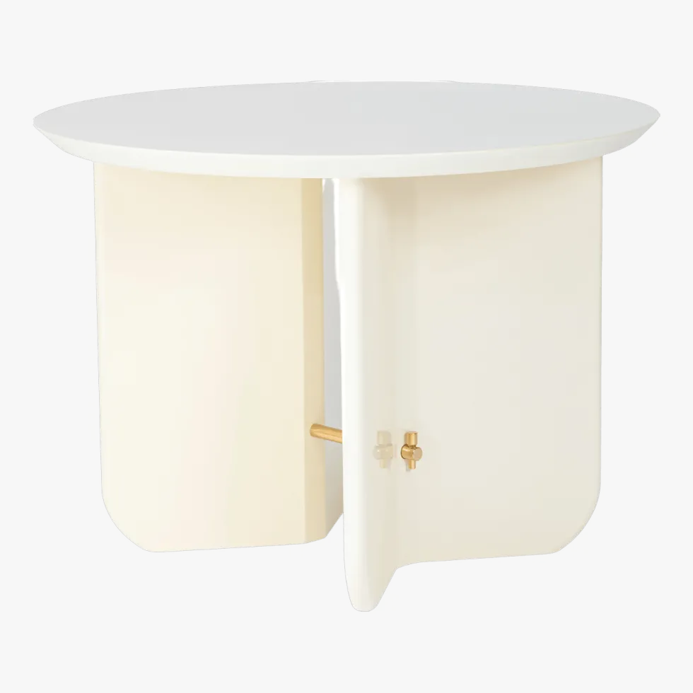 Table basse laquée ivoire Small Be Good - Red Edition