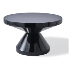 Table basse laquée noir Zig Zag - Pols Potten