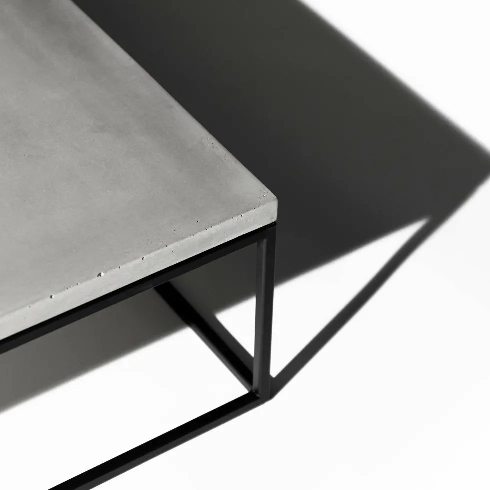 Table basse noire Perspective - Lyon Béton