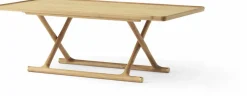 Table basse pliable en chêne naturel 130 x 46 cm Jäger - Audo