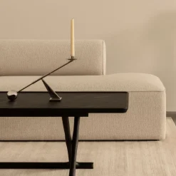 Table basse pliable en chêne teint noir 130 x 46 cm Jäger - Audo