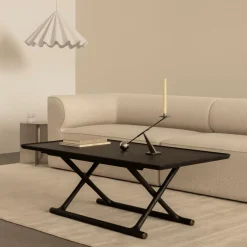 Table basse pliable en chêne teint noir 130 x 46 cm Jäger - Audo