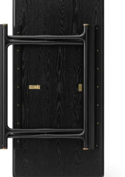 Table basse pliable en chêne teint noir 130 x 46 cm Jäger - Audo