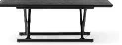Table basse pliable en chêne teint noir 130 x 46 cm Jäger - Audo