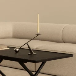 Table basse pliable en chêne teint noir 130 x 46 cm Jäger - Audo