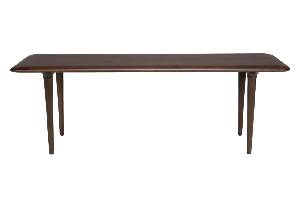 Table basse rectangulaire en bois massif foncé 110x38x38cm Elroy - Dutchbone