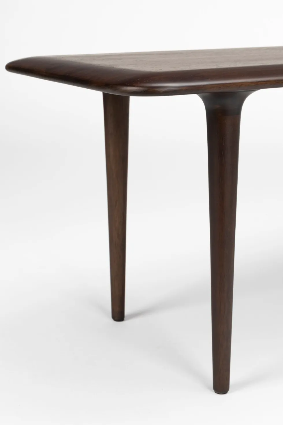 Table basse rectangulaire en bois massif foncé 110x38x38cm Elroy - Dutchbone