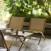 Table basse rectangulaire en chêne et noyer massif 120x61x47cm X HM13 - &tradition