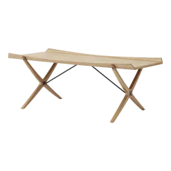 Table basse rectangulaire en chêne et noyer massif 120x61x47cm X HM13 - &tradition