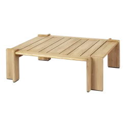 Table basse rectangulaire en teck 113x100cm Atmosfera - Gubi