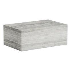 Table basse rectangulaire en travertin beige 80cm Cubism - Norr11