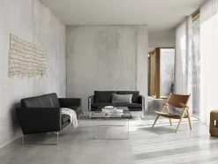 Table basse rectangulaire en verre 170x70x42cm CH108 - Carl Hansen & Søn