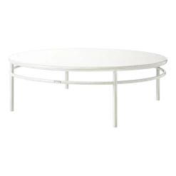 Table basse ronde en acier blanc pur 140cm T37 - Tolix