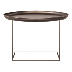 Table basse ronde en acier bronze 70 cm Duke - NORR11