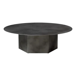 Table basse ronde en acier brumeux 110cm Epic - Gubi