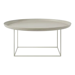 Table basse ronde en acier gris pierre 90 cm Duke - NORR11