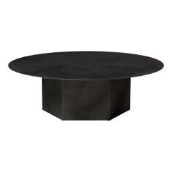 Table basse ronde en acier noir minuit 110cm Epic - Gubi