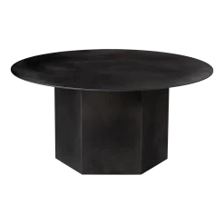 Table basse ronde en acier noir minuit 80cm Epic - Gubi
