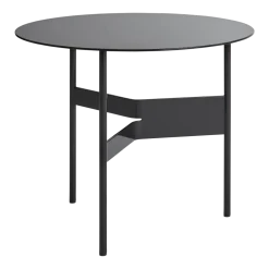 Table basse ronde en acier noir 54x44cm Shim - Hay