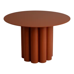 Table basse ronde en acier terracotta 60 x 38 cm Octave - Resistub