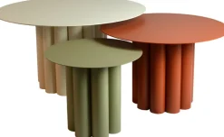 Table basse ronde en acier terracotta 60 x 38 cm Octave - Resistub