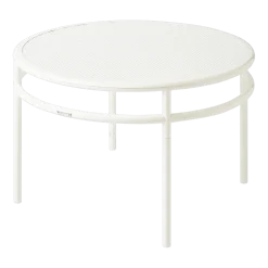 Table basse ronde en acier tressé banc pur T37 - Tolix