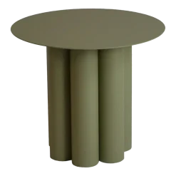 Table basse ronde en acier vert argile 40 x 34 cm Octave - Resistub