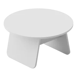 Table basse ronde en bois de chêne blanc 71x38cm Momoko - EMKO