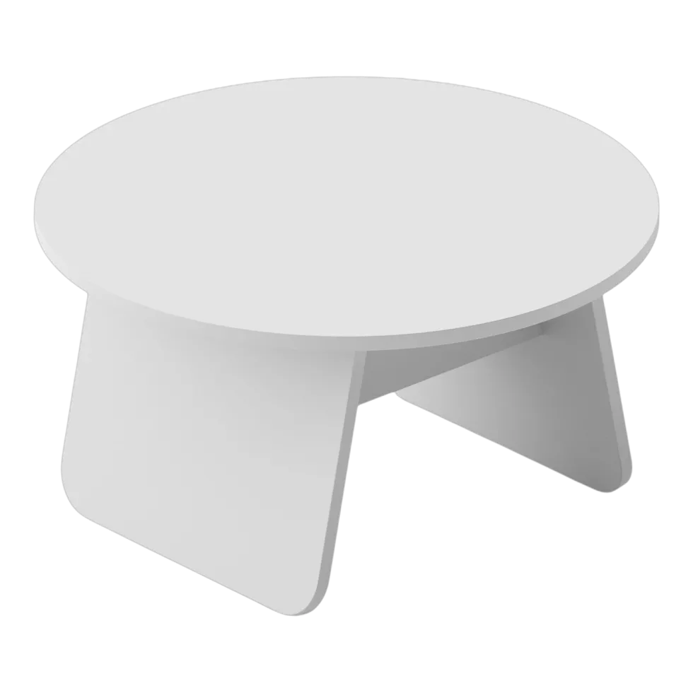 Table basse ronde en bois de chêne blanc 71x38cm Momoko - EMKO