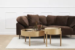 Table basse ronde en bois de chêne huilé 66x38cm Arc - Woud