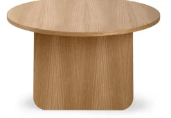 Table basse ronde en bois de chêne huilé 71x38cm Momoko - EMKO