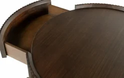 Table basse ronde en bois marron 90 x 40 cm Pogoro - Versmissen