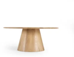 Table basse ronde en chêne massif 80x33cm Mushroom - Gazzda