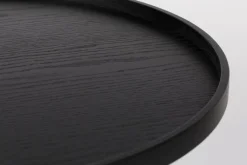 Table basse ronde en chêne noir 69x42cm Jason - Zuiver