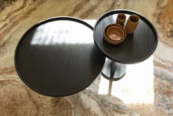 Table basse ronde en chêne noir 69x42cm Jason - Zuiver