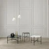 Table basse ronde en marbre blanc et acier poli 80cm TS - Gubi