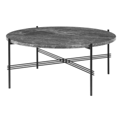 Table basse ronde en marbre gris 80cm TS - Gubi