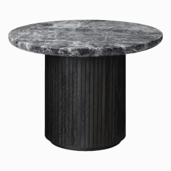 Table basse ronde en marbre gris diamètre 60 cm Moon - Gubi