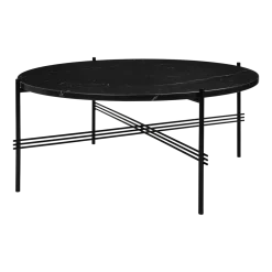 Table basse ronde en marbre noir 80cm TS - Gubi