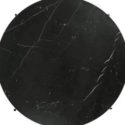 Table basse ronde en marbre noir et acier poli 80cm TS - Gubi