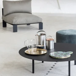 Table basse ronde en métal noir 03 - Serax