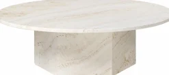 Table basse ronde en pierre blanche 110 cm Epic - Gubi