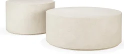 Table basse ronde organique 60 x 37 cm off-white en microciment Elements - Ethnicraft Accessories