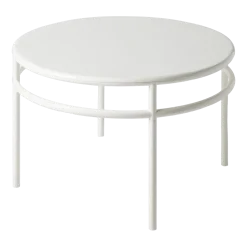 Table basses ronde en acier blanc pur 80cm T37 - Tolix