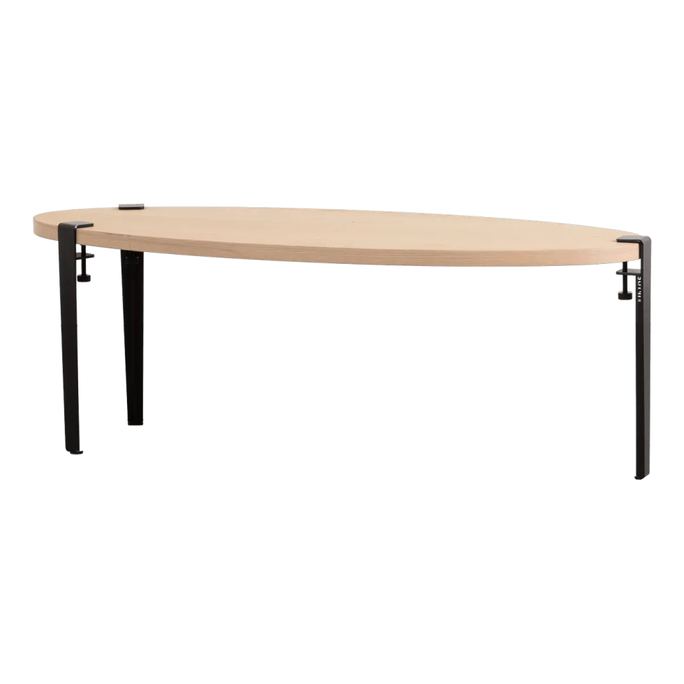 Table basse Surf pieds noir graphite 43 cm - TIPTOE