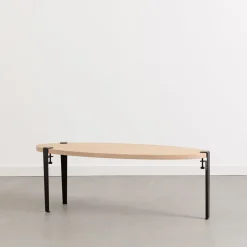 Table basse Surf pieds noir graphite 43 cm - TIPTOE