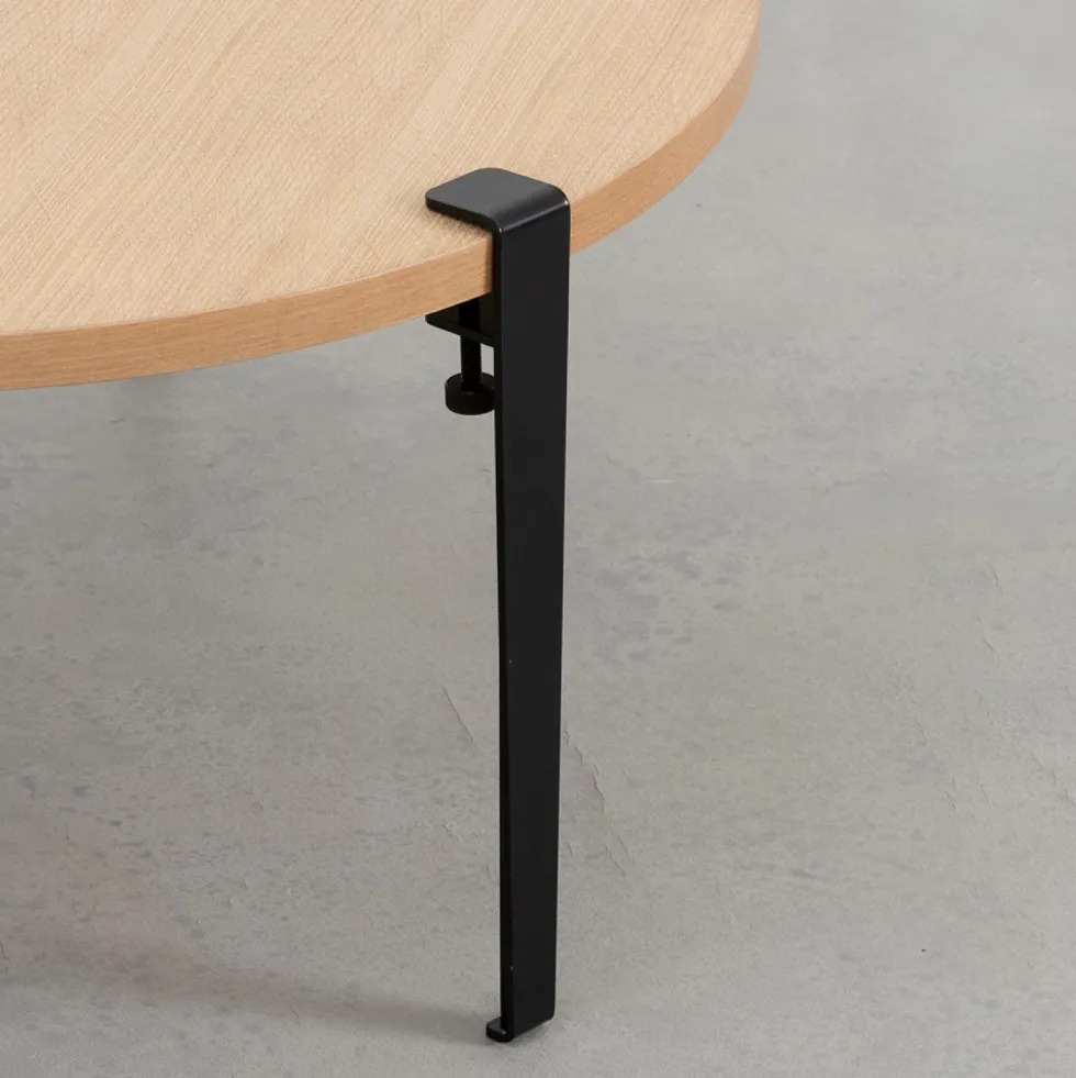Table basse Surf pieds noir graphite 43 cm - TIPTOE